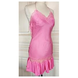 Manoush-MANOUSH DRESS DRESS WILD SILK CHOU SPIRIT LINGERIE T36/38-Pink