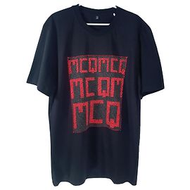 T-shirt Alexander McQueen MCQ nero e rosso in cotone Nero Rosso