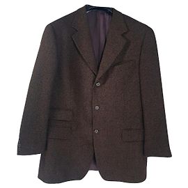 Ermenegildo Zegna Blazer Wool and Cashmere Brown Brown Other