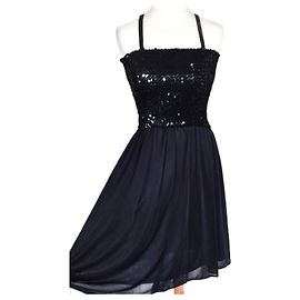 VESTIDO BATA SONIA RYKIEL PAMPILLES T 36/38 Negro