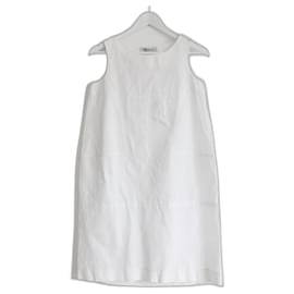Yves Saint Laurent-Yves Saint Laurent SS08 Logo Jacquard Dress-White