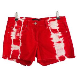 Rote Batik-Jeansshorts von Isabel Marant Rot