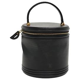 Louis Vuitton-LOUIS VUITTON Epi Cannes Hand Bag Black M48032 LV Auth 37295-Black