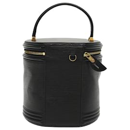 Louis Vuitton-LOUIS VUITTON Epi Cannes Hand Bag Black M48032 LV Auth 37295-Black