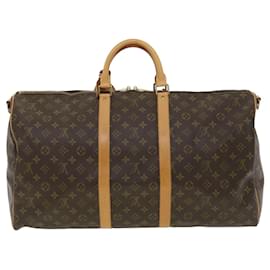 Louis Vuitton-Louis Vuitton Monograma Keepall Bandouliere 55 Boston Bag M41414 LV Auth yk6062-Outro