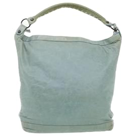 Balenciaga-BALENCIAGA The Day Hand Bag Leather Blue 140442 Auth yk5985-Blue