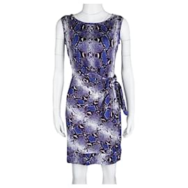 Diane Von Furstenberg-DvF New Della silk mock wrap dress-Blue,Multiple colors