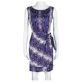 Diane Von Furstenberg DvF New Della robe cache-cœur en soie Bleu Multicolore