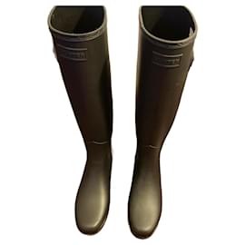Hunter Boots Black Rubber Black