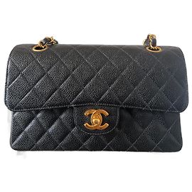 Chanel Patta foderata classica piccola Nero