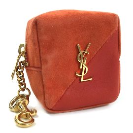 Yves Saint Laurent Suede Jamie Cube Pouch GRS669964 Orange