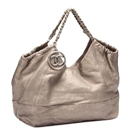 Chanel-Chanel Coco Cabas Tote Leather Tote Bag in Good condition-Brown
