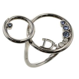 Dior gefütterter Kreis-Logo-Ring Silber