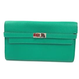 Hermès-Epsom Kelly Wallet-Green