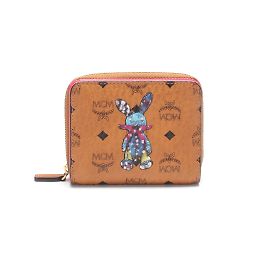 MCM Visetos Rabbit Zip Around Wallet Brown