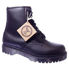 Dr. Martens Cuir Végétalien MONO 8 Bottes à lacets Eye Chunky Noir