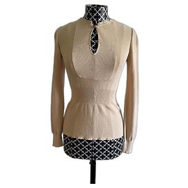Chanel Langarmshirt Fleischfarben Fleisch