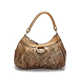 Gucci-GG Imprime Abbey D-Ring Shoulder Bag 190525-Brown