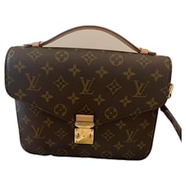 Louis Vuitton-Metis 25 in leather and monogram coated canvas-Brown