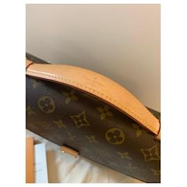 Louis Vuitton-Metis 25 in pelle e tela rivestita monogram-Marrone