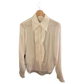 Zadig & Voltaire Jabot Bluse aus Seide Beige Beige