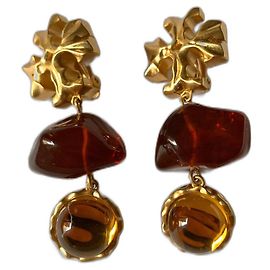 Tory Burch Tortoise Roxane earrings Cognac