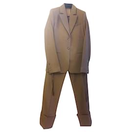 Autre Marque-100% Wool tailored suit.-Beige
