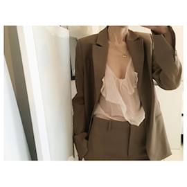 Autre Marque-100% Traje sastre de lana.-Beige