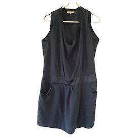 Maje short silk dress Navy blue