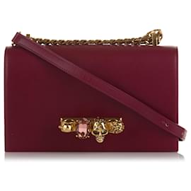 Alexander Mcqueen-Alexander McQueen Red Skull 4Ring Bag-Red