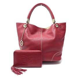 Lancel-NUEVO LANCEL FRENCH FLAIR A BOLSO DE MANO04827 EN PIEL ROJA + BOLSO CARTERA-Roja