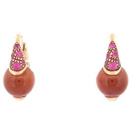 OHRRINGE POMELLATO M'AMA NON M'AMA GELBGOLD GRANAT & ROSA SAPHIR Golden