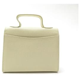 Lanvin-NEW LANVIN BABY S HANDBAG94GL016 ECRU GRAINED LEATHER BANDOULIER HAND BAG-Cream