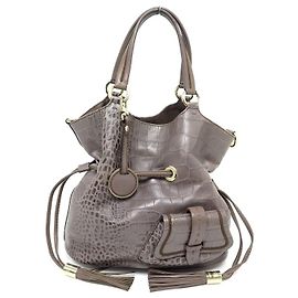 BOLSA LANCEL PREMIER FLIRT M A02174 BOLSA DE MÃO DE CROCO BEGE Bege