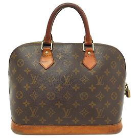 SAC A MAIN LOUIS VUITTON ALMA PM M53151 EN TOILE MONOGRAM CANVAS HAND BAG Marron