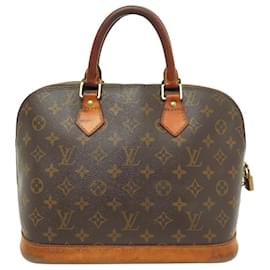 Louis Vuitton-SAC A MAIN LOUIS VUITTON ALMA PM M53151 TOILE MONOGRAM BANDOULIERE HANDBAG-Marron