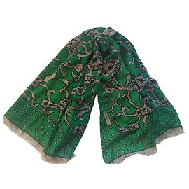 Sciarpa Givenchy in seta e lana nera beige verde Nero Beige Verde