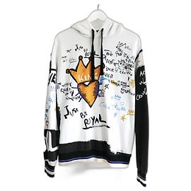Dolce & Gabbana Moletom com capuz e estampa de coroa Branco