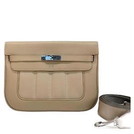 Hermès Hermes Berline 28, Argile Swift PHW Bege