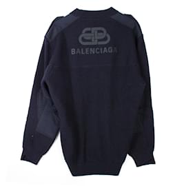 Balenciaga-BALENCIAGA  Knitwear T.International XS Cotton-Navy blue