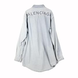 Balenciaga-BALENCIAGA Kleider T.fr 42 Baumwolle-Blau