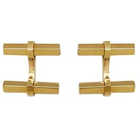 Cartier-Cartier cufflinks in yellow gold, steel, onyx and aventurine.-Other