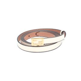 Fendi Baguette-Gürtel aus Leder 8C0637 Weiß