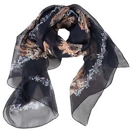 Echarpe de caveira transparente Alexander McQueen Multicor