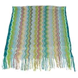 Missoni-Missoni Glittery Chevron Knit Shawl-Multiple colors
