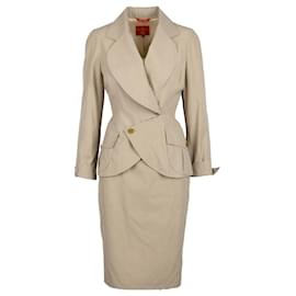Vivienne Westwood-Completo gonna e giacca beige Vivienne Westwood-Marrone,Beige