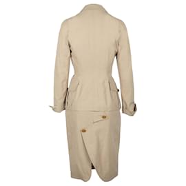 Vivienne Westwood-Conjunto de chaqueta y falda beige de Vivienne Westwood-Beige