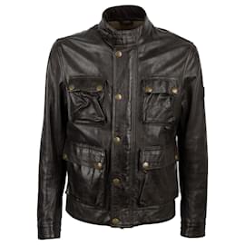 Belstaff-Belstaff Vintage Brad Leather Jacket-Black