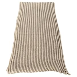 Missoni-Missoni Striped Knit Foulard-Brown,Beige