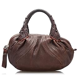 Fendi-Fendi Brown Baby Spy Handbag-Brown,Dark brown